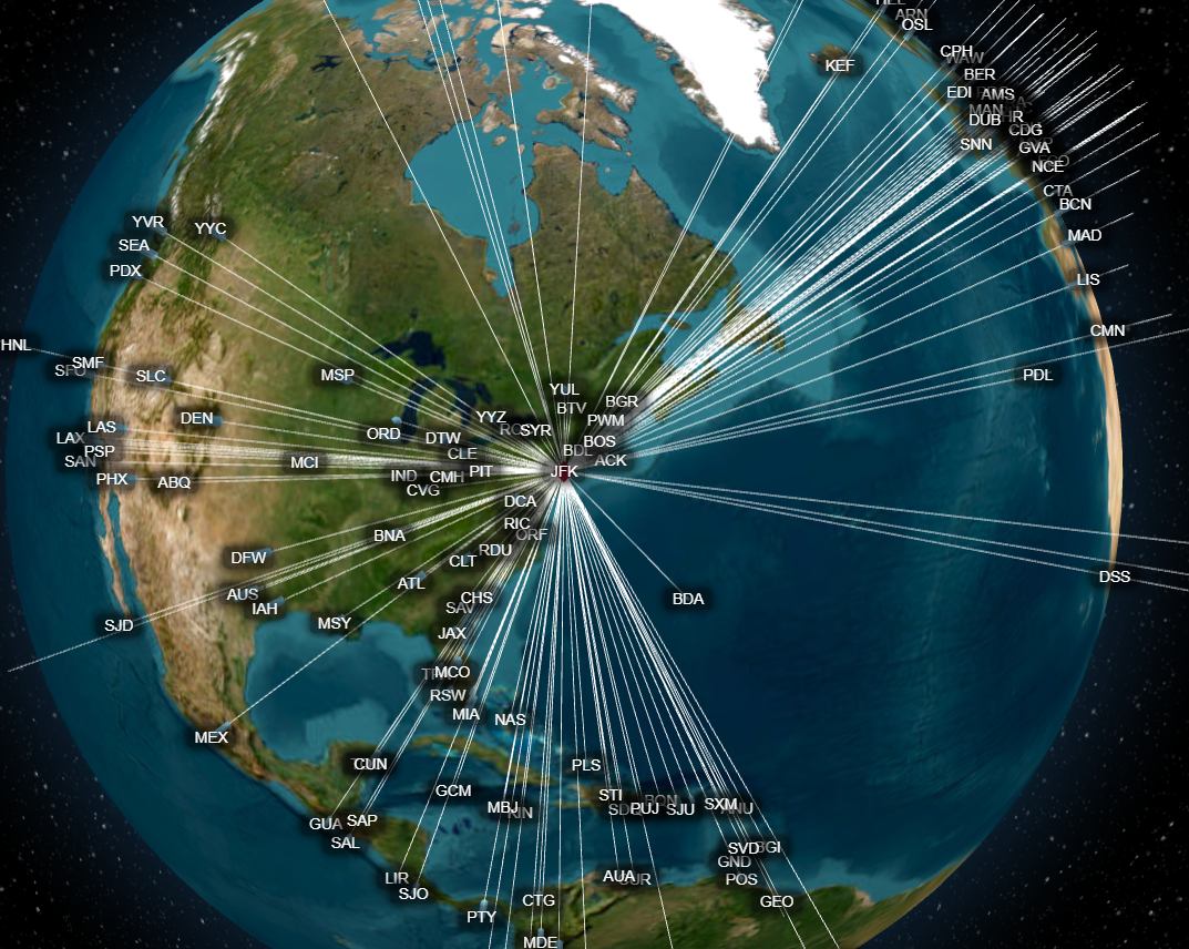 Click an airport to view all outbound routes